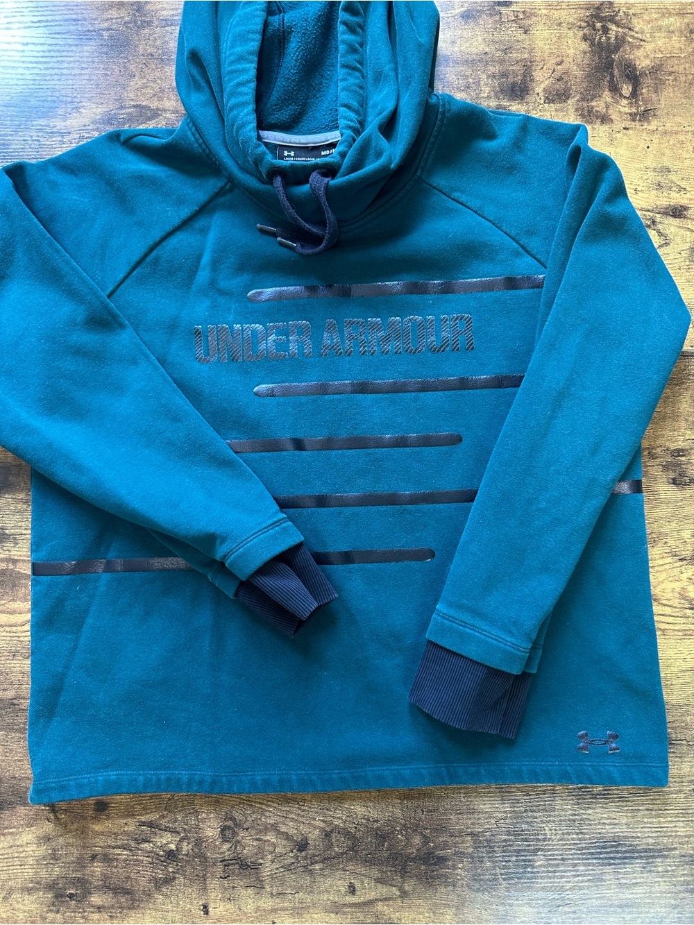 Under Armour Women’s Teal Hooded Sweatshirt with Stripe Accents
